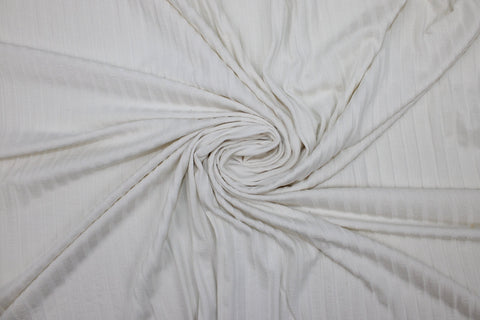 Almost 1 yard of Henley Style Cotton Rib Knit - Off-White