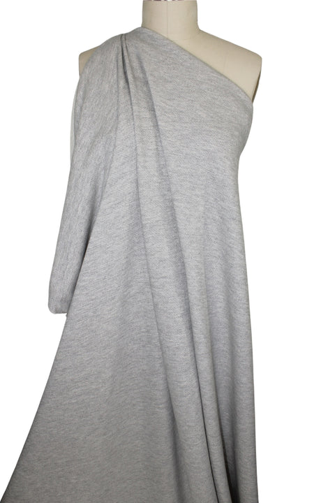 Cotton Terry Sweatshirt Knit - Heathered Gray