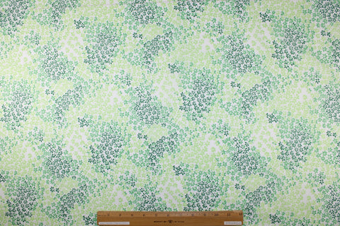 Green florals cotton lawn