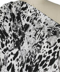 Black and white print cotton voile