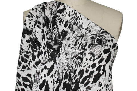 Black and white print cotton voile
