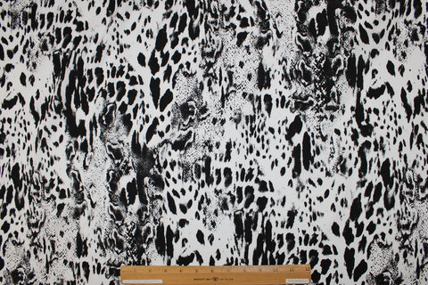 Black and white print cotton voile