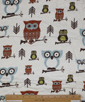 Owl print quilted cotton coating