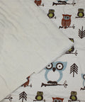 Owl print quilted cotton coating