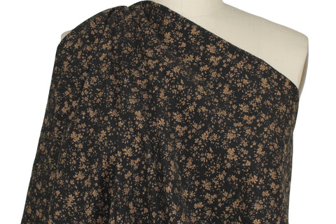 Mini Florals Japanese Corduroy - Browns