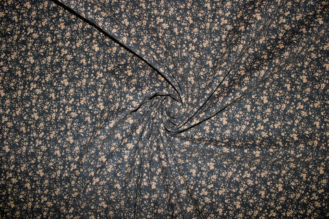 Mini Florals Japanese Corduroy - Browns