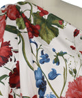 Bold floral/grape print stretch corduroy