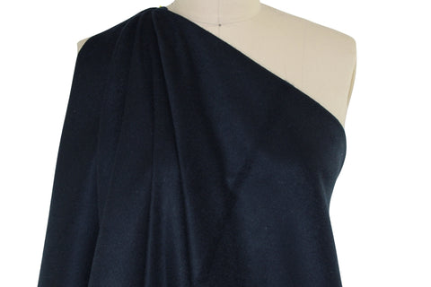 Italian Cashmere Blend Double Cloth - Navy/Stone