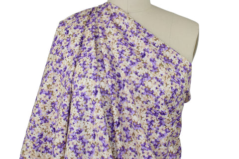 Field of Dreams Cotton Shirting - Purples/Tans