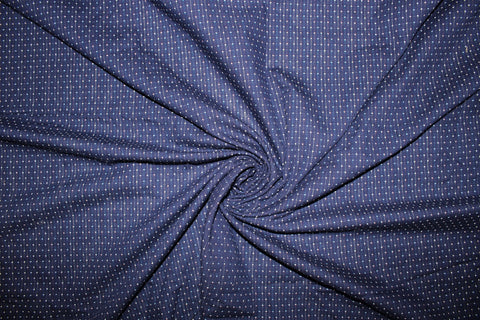 5/8 yard of Surprise! Dotted Cotton Shirting - Dusty Pastels on Navy