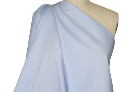 Blue cotton shirting fabric