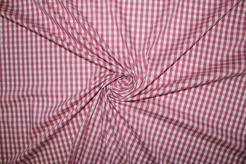 Gingham cotton shirt fabric