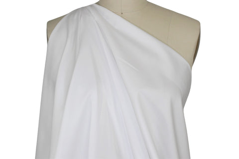 Italian Cotton Shirt-weight Sateen - White