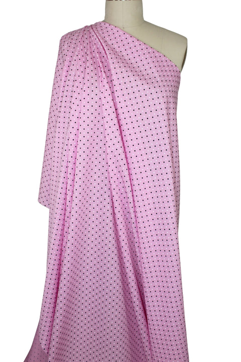 Polka dot cotton shirting