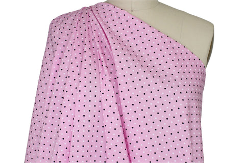 Polka dot cotton shirting