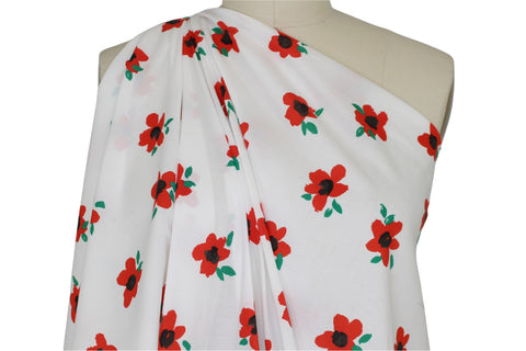 Flower print stretch cotton