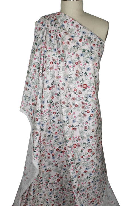 Pastel floral cotton shirting