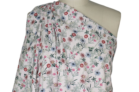 Pastel floral cotton shirting