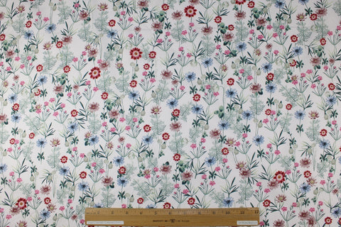 Pastel floral cotton shirting