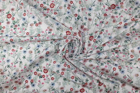 Pastel floral cotton shirting