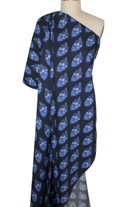 Wallpaper floral print stretch cotton shirting