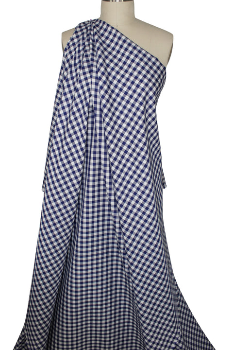 English gingham print cotton shirting