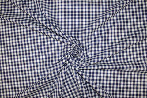 English gingham print cotton shirting