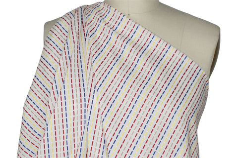 Dash stripe cotton jacquard shirting