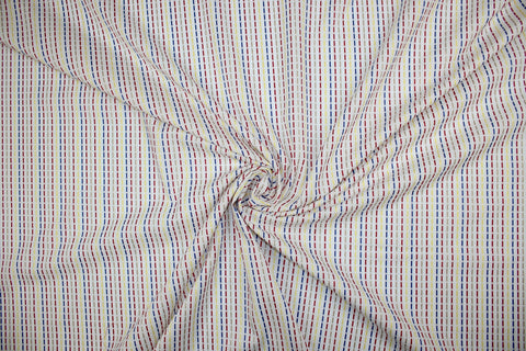 Dash stripe cotton jacquard shirting