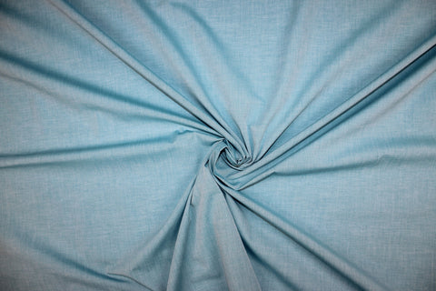 Ike Behar Aqua heather cotton shirting