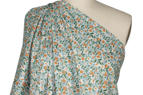 Hokkoh Mills Japanese floral cotton lawn