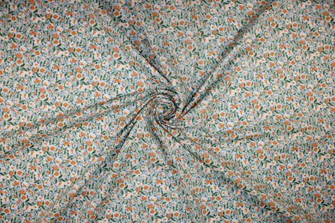 Hokkoh Mills Japanese floral cotton lawn