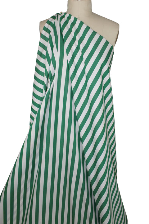 Ike Behar wide striped cotton shirting