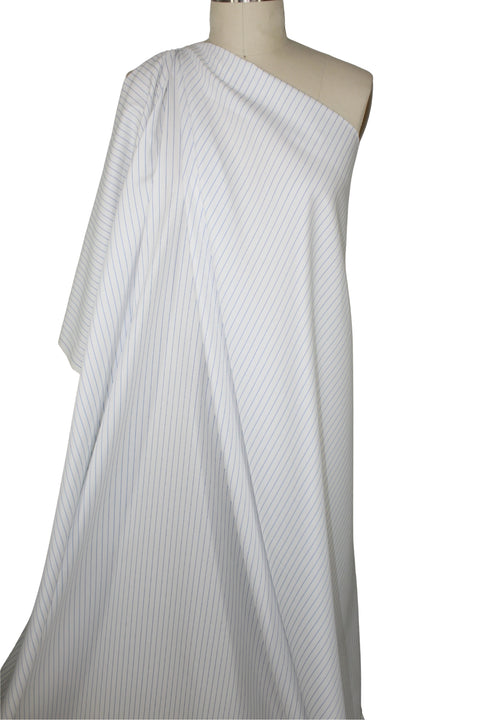 Pinstriped Italian cotton shirting