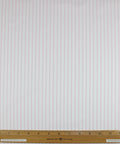 Pinstriped cotton shirting in pink on white