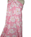 Floral print cotton with white on pinks