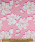 Floral print cotton with white on pinks