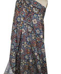 Medallion print cotton shirting