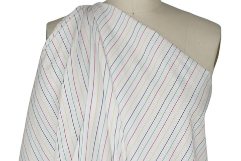 Italian pinstripe cotton shirting