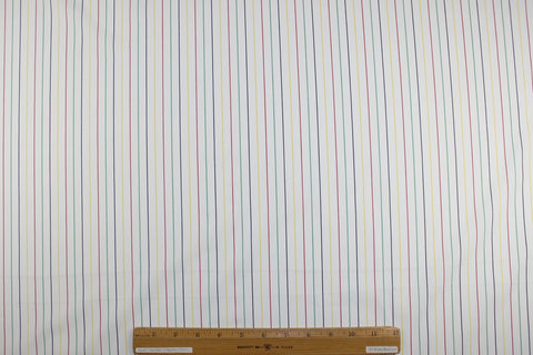 Italian pinstripe cotton shirting