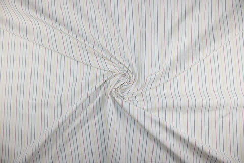 Italian pinstripe cotton shirting