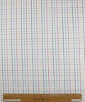 Windowpane check cotton shirting in bright colors