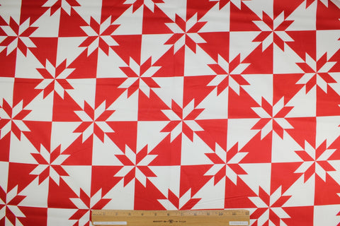 Japanese star-quilt print cotton