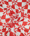 Japanese star-quilt print cotton