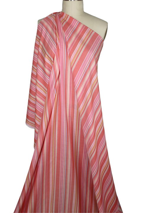 Italian striped cotton lawn