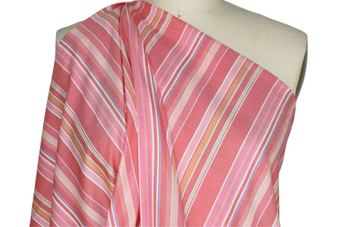 Italian striped cotton lawn