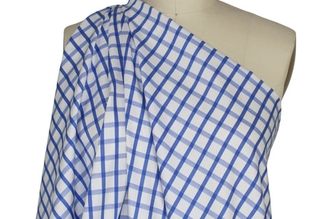 Ike Behar checked cotton shirting