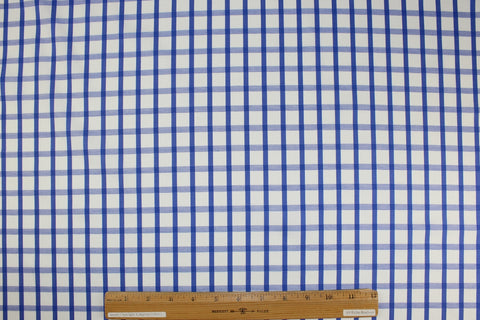 Ike Behar checked cotton shirting