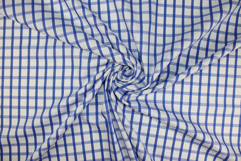 Ike Behar checked cotton shirting