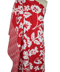 Border print floral cotton